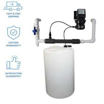 Chemical injection system for well water