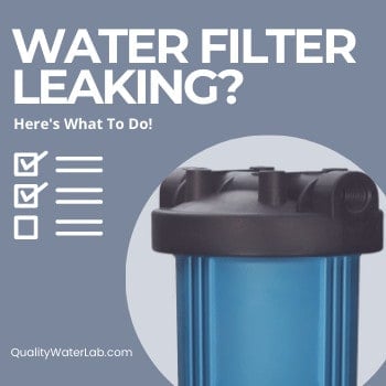How to stop a whole house water filter from leaking?