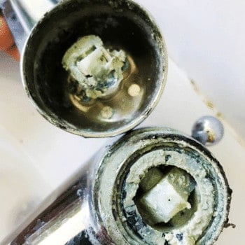 Reduced water pressure due to limescale build-up