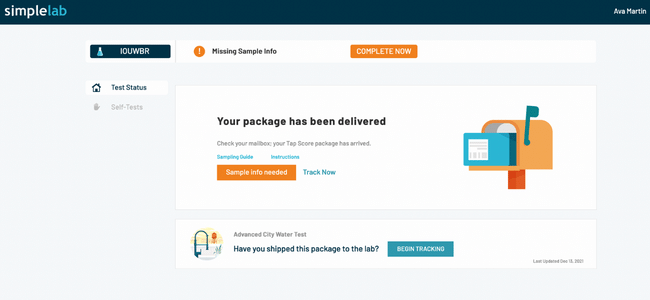 Fast lab results displayed online