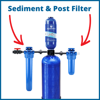 Aquasana pre sediment and post filter features