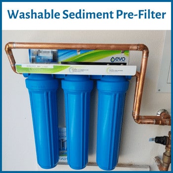 A washable prefilter comes with EVO filtration systems