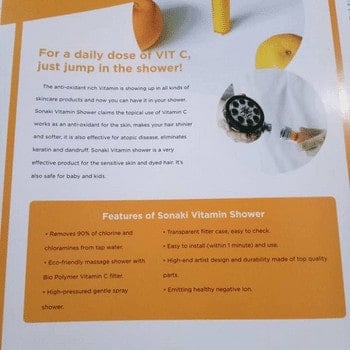 Sonaki Vitamin C Shower filter instructions