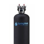 Close up of the SpringWell FS1 Salt-free water softener is our best choice overall.