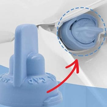 a picture of a water filter bypass plug for most common refrigerators