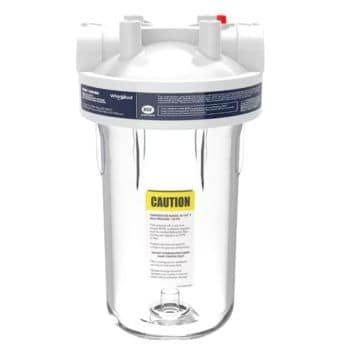 Whirlpool WHKF-DWHBB whole house sediment filter housing with clear canister